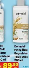 DERMOKİL PİRİNÇ ÖZLÜ BEYAZLATICI TONİK ETKİLİ 200 ML fiyat ve kampanya bilgisi